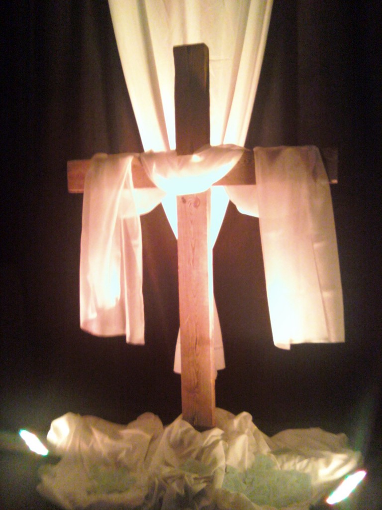 the cross during workship