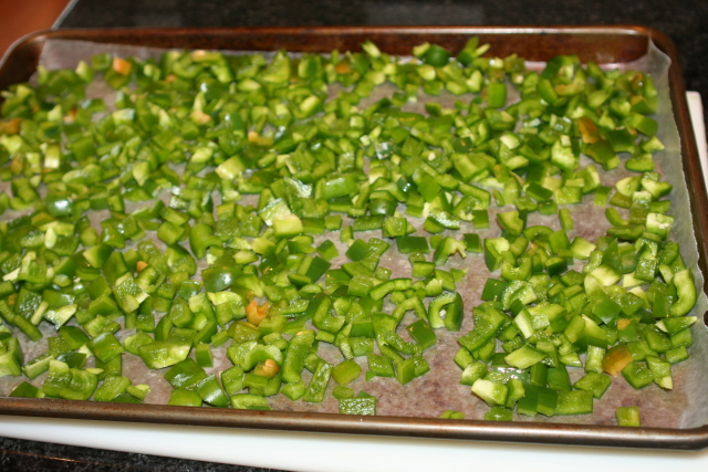 green peppers diced